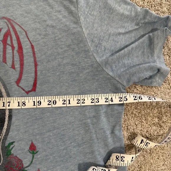 Grateful Dead Skull Roses‎ T Shirt Lucky Brand XXL Blue Plus Size Band Tee - Picture 6 of 8